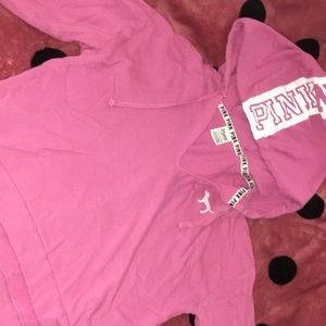 Pink VS cropped hoodie